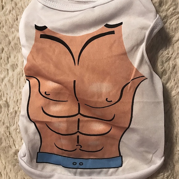 Muscle Printed Pet T-Shirt xs - Picture 3 of 8